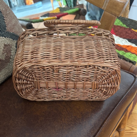 Woven Rattan Basket purse Bag - Picture 4 of 6